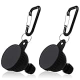 TEESSUE 2 Pcs Protein Powder Container, Portable Protein Powder Travel Container, Protein Powder Funnel, Water Bottle Funnels for Powder Mixes, Pre Workout/Gym Supplement Funnel Keychain (50ml)