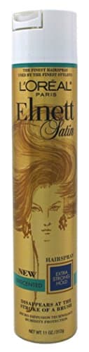 Loreal Elnett Satin Hairspray Extra Strong Hold Unscent 11 Ounce (325ml) (2 Pack)