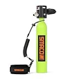 SMACO Mini Scuba Tank 0.5L Portable Small Diving Tank for Underwater Breathing Reusable Diving Cylinder up to 10 Minutes Dive Time Lung Diving Tank Emergency Rescue Pony Bottle S300 A Green