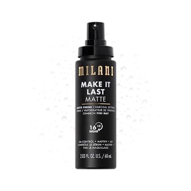 Milani Setting Spray + Primer, Make It Last Matte- Oil Absorbing Charcoal Formula to Control Shine, Matte Finish Setting Spray for Makeup and Primer for Oily Skin, Prime +Correct + Set, 2.03 Fl. Oz