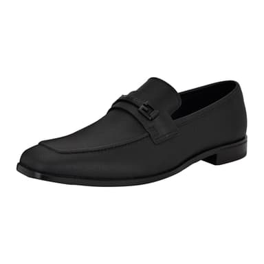 Guess Men's Hollas Loafer, Black Saffiano Texture 001, 13