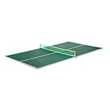 Hathaway 9 ft Quick Set Table Tennis Conversion Top – Regulation Sized, Foldable, Durable Engineered Surface, Protection Pads – Indoor Ping Pong Table Topper for Pool Table w/Net & Posts – Green