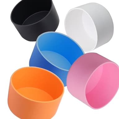TFAK 5Pcs Silicone Bottle Boot, Silicone Water Bottle Sleeve Compatible with Stanley/Hydroflask/Iron Flask/Simple Modern, 2.9-3in Bottom Width of Stainless Water Bottle