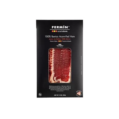 Iberico de Bellota Ham Sliced by Hand (2 oz). GLUTEN FREE by Fermin