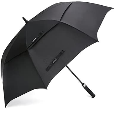 G4Free 47/54/62/68/72 Inch Automatic Open Golf Umbrella Extra Large Oversize Double Canopy Vented Windproof Waterproof Stick Umbrellas (Black)
