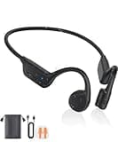 Laoziniu Bone Conduction Headphones, Wireless Bluetooth 5.3 Swimming IPX8 Professional Waterproof Headset, Suitable for for Running, Cycling, Drving, Black