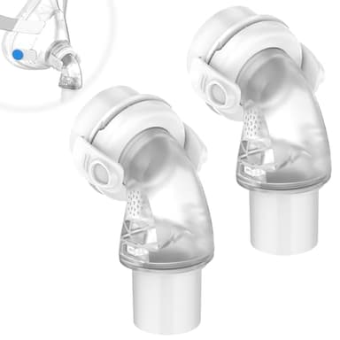 MEDICOLOR Replacement Elbows for AirFit F20, 2 Pack Quick Release Swivel Elbow Connector Compatible with F20 F30, Easy to Attach & Secure Fit CPAP Supplies