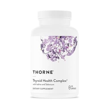 THORNE - Thyroid Health Complex (Formerly Thyrocsin) - Thyroid Cofactors for Thyroid Function Support* - Vitamins B12, C & E, Ashwagandha, Iodine, Zinc, Selenium, Copper & L-Tyrosine - 60 Servings