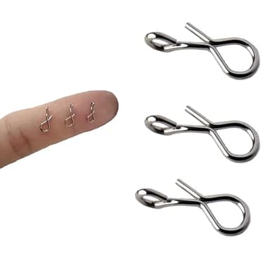 BRILISLE Fly Fishing Snaps and Clips – Quick-Release Durable Stainless Steel No-Knot Snap Connectors for Fast Lure and Fly Changes, Lightweight and Rust-Resistant Terminal Tackle Tools Silver S