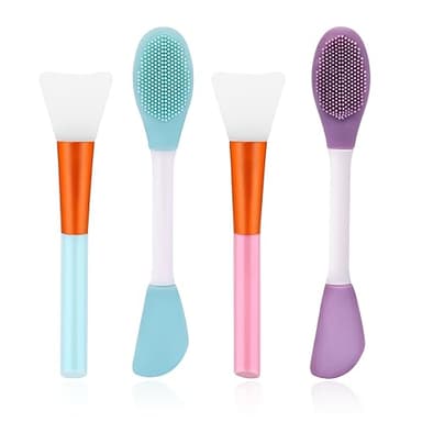 Face Mask Applicator,4 Pcs Silicone Face Mask Brush Reusable Facial Brushes Applicator for Applying Skin Care Products Skincare Supplies Tool for Face Mask Eye Mask Body Lotion