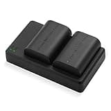 LP-E6 LP E6N Replacement Camera Batteries and Rapid Dual Charger Set for 5D Mark II, III, IV, 5DS, 5DS R, 6D, 60D,6D Mark II, 7D, 7D Mark II,70D, 80D Batteries Grip