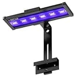 hygger LED Saltwater Aquarium Light, 24/7 Mode Nano Tank Reef Light for Coral, Refugium Light with White, Blue, U-V LEDs Dimmer Timer Moonlight Mounting Bracket 2 Metal Legs 11'' Long 19W