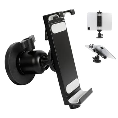 Aluminum Magnetic Tablet Holder Mount for iPad Stand, Fits Metal Surfaces | Universal Stand for Fridge, Vehicle, Cabinet, Whiteboard | Compatible with 4.7-15 inch iPad, e-Readers and Smartphones