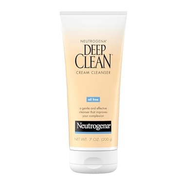 Neutrogena Deep Clean Daily Facial Cream Cleanser with Beta Hydroxy Acid to Remove Dirt, Oil & Makeup, Alcohol-Free, Oil-Free & Non-Comedogenic, 7 fl. oz