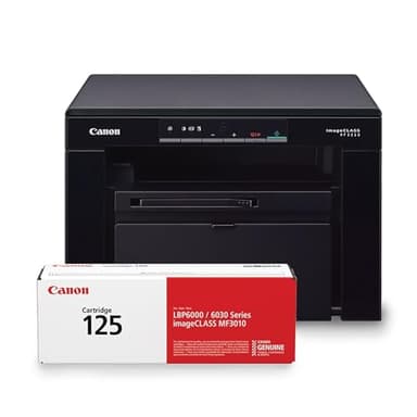 Canon imageCLASS MF3010 VP - Wired Monochrome Multifunction Laser Printer with Scanner, Copier, USB Cable Included, Up To 2,300 Page Toner Yield in Box, 19 PPM, Black