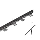 EasyFlex Aluminum No-Dig Landscape Edging for Landscape or Paver Projects, 10 Metal Edging Pieces with Spikes, 50 Feet, Black