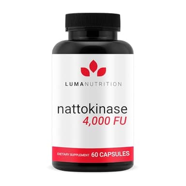 Luma Nutrition Nattokinase Supplement - Natto 4000 FU Per Serving, Premium Heart Health Support - Vegan & Gluten Free - 60 Capsules - Made in USA
