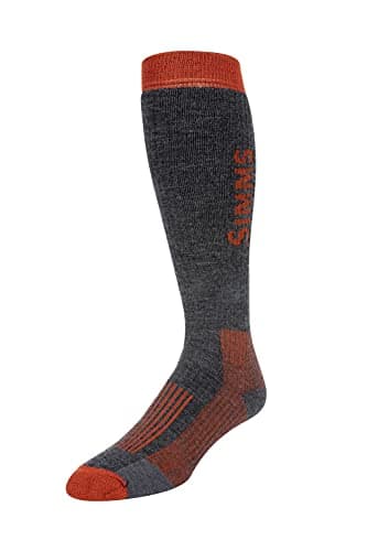 Simms Men's Merino Wool Thermal Midweight OTC Sock, XL, Carbon