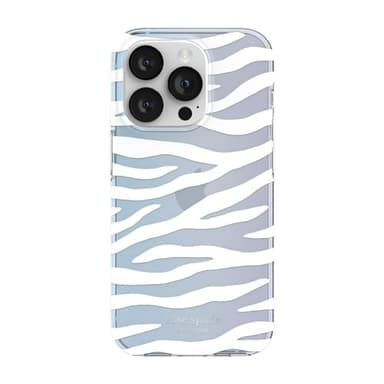 Kate Spade New York Protective Hardshell Case Compatible with Apple iPhone 14 Pro - White Zebra [KSIPH-223-ZBWT]