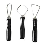3pcs Sculpture Scraper Knife Carved Sludge Shaper Ceramic Pottery Clay Trimming Big Loop Tools Set