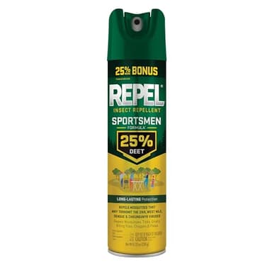 Repel Insect Repellent Sportsmen Formula 25% DEET, 8.125 Ounces, Bonus Aerosol with 25% DEET to Repel Mosquitoes, Ticks, Gnats, Biting Flies, Chiggers and Fleas for Long-Lasting Protection