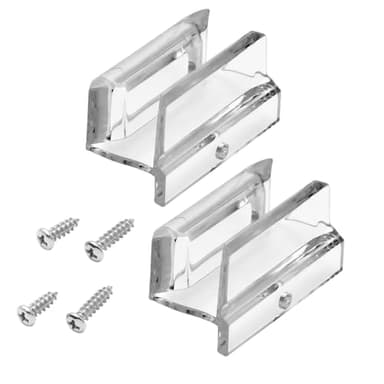 Sliding Shower Door Bottom Guide for Sliding Shower Door (Top Hung) Shower Door Guide, 3/8 in Channels， Suitable for 3/8-inch Thick Shower Glass Doors， Shower Door Plastic Guide（2Pack）