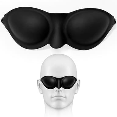 KINKIMISTINA Moisture Chamber Sleep Mask for Dry Eye Syndrome, 3D Silicone Sealed Eye Cups, Washable Reusable Eye Goggles, Adjustable Strap, Soft Night Eye Protection for Severe Dry Eyes