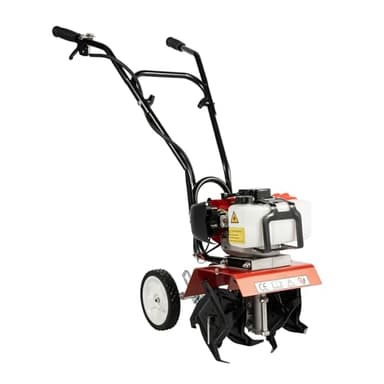 LyeXD 52CC Gas Powered Garden Tiller/Cultivator, 2 Stroke Mini Tiller for Gardening,1.65KW Hand Tiller, Garden Tools, Rototiller Cultivator with Long Handle,Tiller Machine for Plow, Turn The Soil