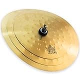 ULUOBO Clap Stack Cymbal, 3-Piece Cymbal Stack with Hammer Marks (11", 13", 15"), Smack Stack Cymbals for Drum Kits