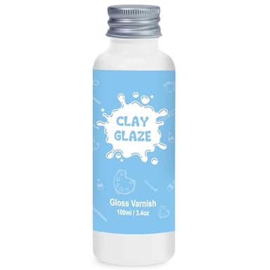100ml Air Dry Clay Glaze, Air Dry Clay Varnish Can Not Only Used to Prevent Clay Cracking, Scratches, and Wear, It Can Also Having a Gloss Glaze Effect (Gloss)