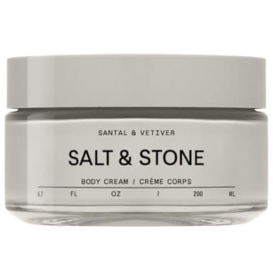Salt & Stone Body Cream | Hydrating Formula with Seaweed Extracts, Spirulina & Squalane | Deep Hydration, Skin Barrier Support & Healthy Glow | For all Skin Types | Santal & Vetiver 6.7 fl oz