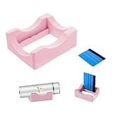 HealthSTEC Cup Cradle for Crafting Tumbler with Silicone Material and Felt Edge Squeegee Ideal for Applying Vinyl Decals on Tumblers Anti-Skid Design(Pink)