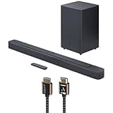 JBL BAR-2-1-DEEP-BASS-MK2 2.1ch Soundbar and Subwoofer with Dolby Digital and an Austere 3S-4KHD2-2.5M III Series 4K HDMI 2.5m Cable (2022)