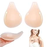 Sticky Bra Silicone Adhesive Bra for Women Invisible Bras for Backless Strapless Dress Nippless Covers Push Up Bra (C/D Cup)
