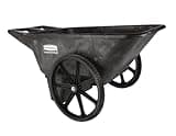 Rubbermaid Commercial Products 8.75 Cubic Foot, All-Weather, Big-Wheel Cart/Yard Cart/Lawn Cart/Wheelbarrow, Yardwork/Landscaping/DIY Projects, Durable/Weather Resistant, Black