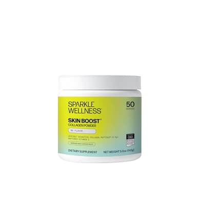 Sparkle Wellness VERISOL Bioactive Hydrolyzed Collagen Peptides | Collagen Powder Supplement with Vitamin C for Skin, Hair & Nail Health | Skin Boost (No Flavor) [50-Serves]