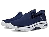 Skechers Women's Go Walk Arch Fit 2.0 Delara Hands Free Slip-Ins Sneaker, Navy/White, 8
