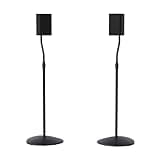 SANUS Speaker Stands Pair - Adjustable Height Speaker Stands for Satellite & Bookshelf Speakers up to 3.5lbs - Tool-Free Adjustment & Easy DIY Assembly
