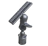 METER STAR New Upgrade Universal Fish Finder Mount Base, 360 Degrees Rotation Ball-Mount Fish Finder Bracket for Marine Boat Kayak Pontoon Canoe Can Installed in M6 Single Hole or Slide Rail