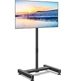 TVON TV Floor Stand for 13-50 inch LCD LED Flat/Curved Panel Screen TVs up to 44 lbs, Height Adjustable TV Stand Mount with VESA 200x200, Portable TV Stand for Bedroom, Dorm Room, Office