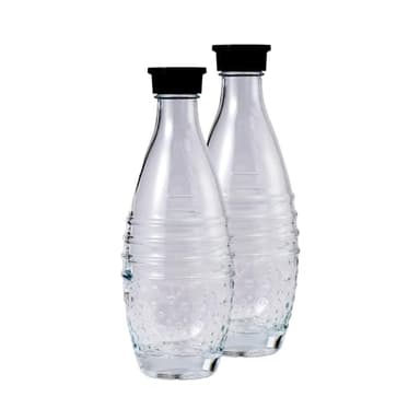 Glass Carbonating Bottle fits SodaStream Aqua Fizz, Crystal, and Penguin Sparkling Water Machines, Not for Plastic Bottle Machines, 2-Pack