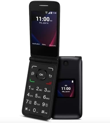 Alcate GO FLIP V 4051S | 8GB Storage | for Verizon and GSM Unlocked | 4G LTE Flip Phone | Black (Renewed)