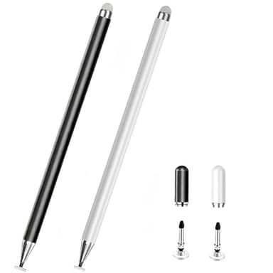 2pcs Stylus Pen for Samsung Galaxy Z Fold 7 Universal High Sensitive S Pen (Black+White 2)