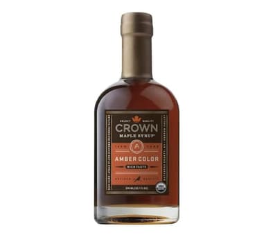 Crown Maple Amber Color, Rich Taste Organic Maple Syrup, 12.7 Fl Oz, Flavor Marinades, Cocktails, Pancakes, Squash & Bacon