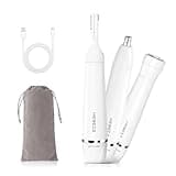 HEBECA Nose Hair Trimmer for Women and Men, 3-in-1 Electric Facial Hair Removal Rechargeable Portble Waterproof Face Shaver Razor for Nose Ear Eyebrow Peach-Fuzz Lips Chin FT3001