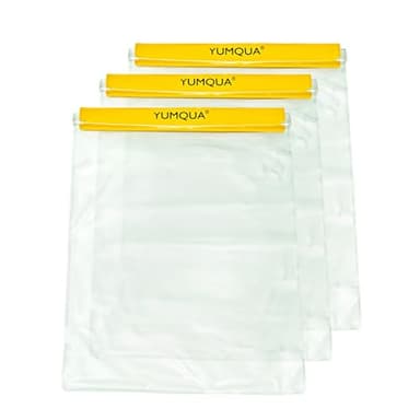 YUMQUA Waterproof Bags Large Size 3 Pack, Clear Watertight Pouch Holder for Document Map Camera Mobile Phone Car Key, fits Kayaking Boating Hiking Water Sports, Yellow