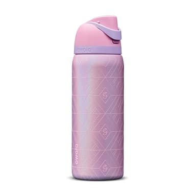 Owala Wicked FreeSip Insulated Stainless Steel Water Bottle with Straw for Sports and Travel, BPA-Free Sports Water Bottle, 32 oz, Glinda (Pink)