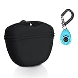 Left&Right Dog Clicker Training Kit,Silicone Dog Training Treat Pouch and Dog Clickers,Dog Treat Bag with Clicker Training for Dogs,Pet Treat Bag with Convenient Magnetic Buckle Closing and Waist Clip