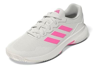 Adidas Women's Gamecourt 2.0 Tennis, White/Lucid Pink/Black, 9