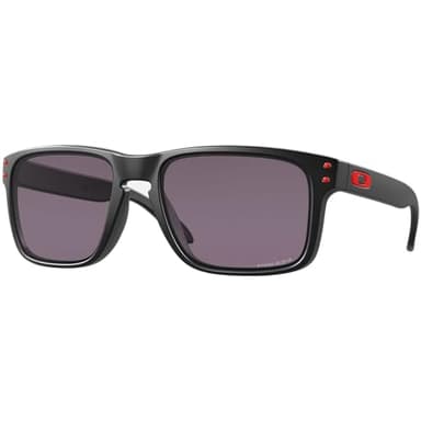 Oakley mens OO9102 Holbrook Square Sunglasses, Matte Black/Prizm Grey, 57 mm